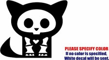 Vinyl Decal Sticker - Skeleton Cat 12 Car Truck Bumper Window Laptop JDM Fun 9"
