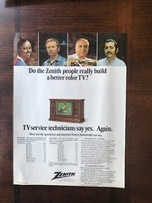 1973 vintage original print ad Zenith Color Televisions Nationwide Survey