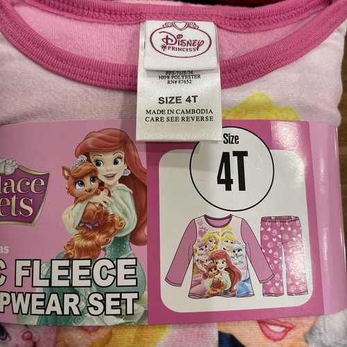 Disney Princess/ Minnie /Hello Kitty 2-pc Flannel Sleepwear Set Of 4. 3T-4T New - Picture 6 of 6