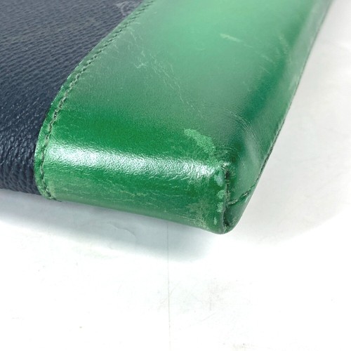 Berluti L-shaped fastener Nino Logo pouch bag Clutch bag PVC/Leather gray/Green - Picture 6 of 13