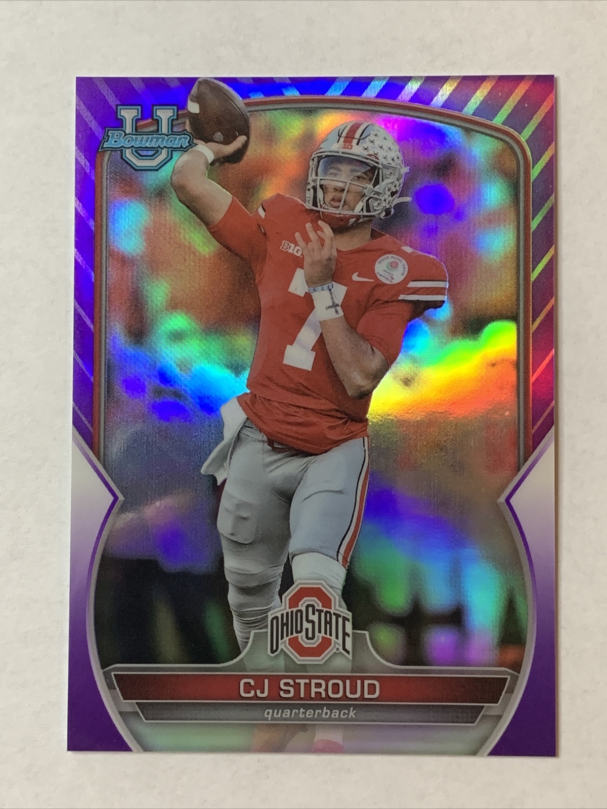 CJ Stroud 2022 Bowman U Chrome Purple Refractor #231/399 #100