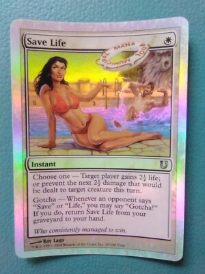 MAGIC - Unhinged - 1x SAVE LIFE Foil - NM [MTG Card - UNGLUED Inglese NEAR MINT]
