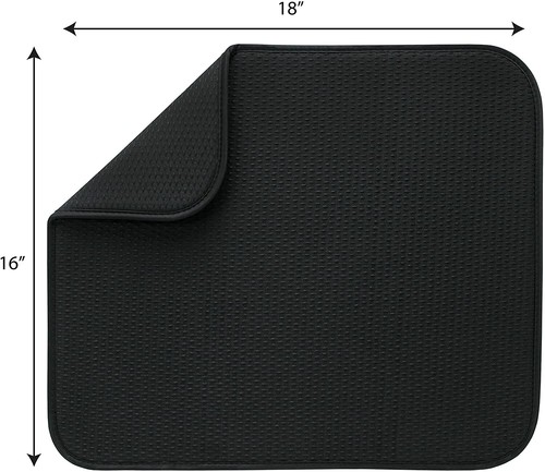 Envision Home 16" x 18" Mata do suszenia naczyń z mikrofibry, kremowa - Zdjęcie 2 z 3