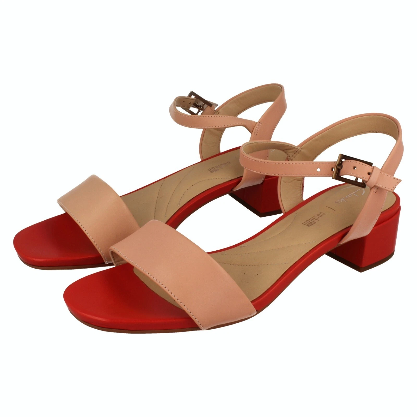 Sandalo donna ORABELLA IRIS rosa chiaro con tacco combinato UK 5 5 di Clarks ex display