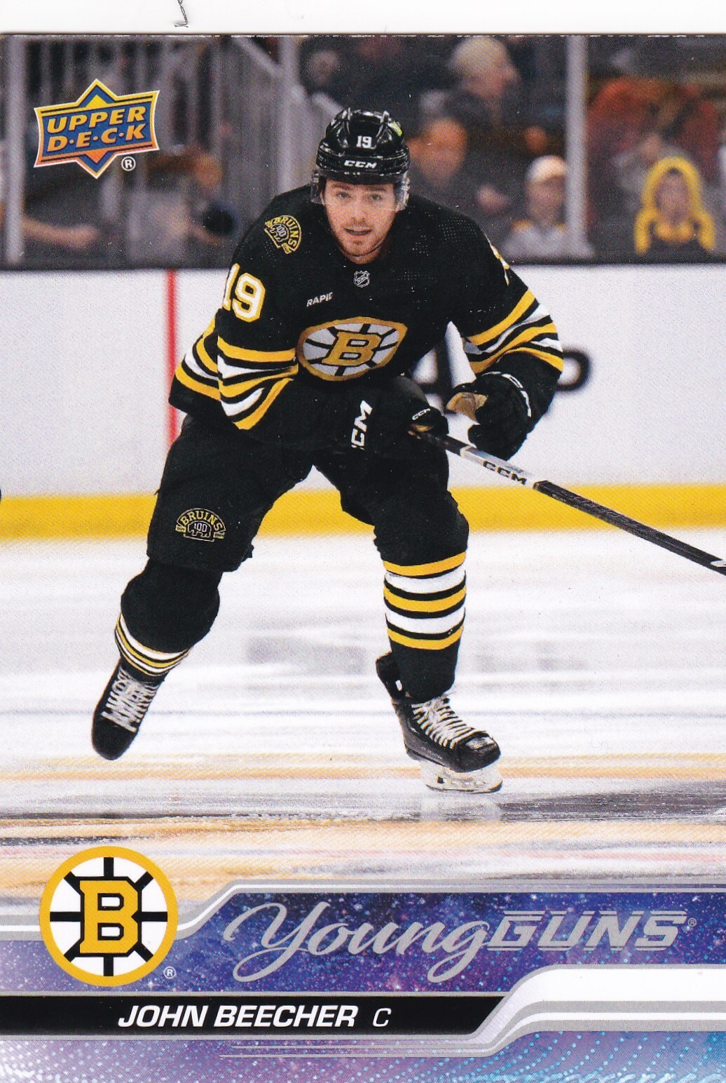 John Beecher 2023-24 Upper Deck Series 2 Young Guns JUMBO R/C #472 Boston Bruins