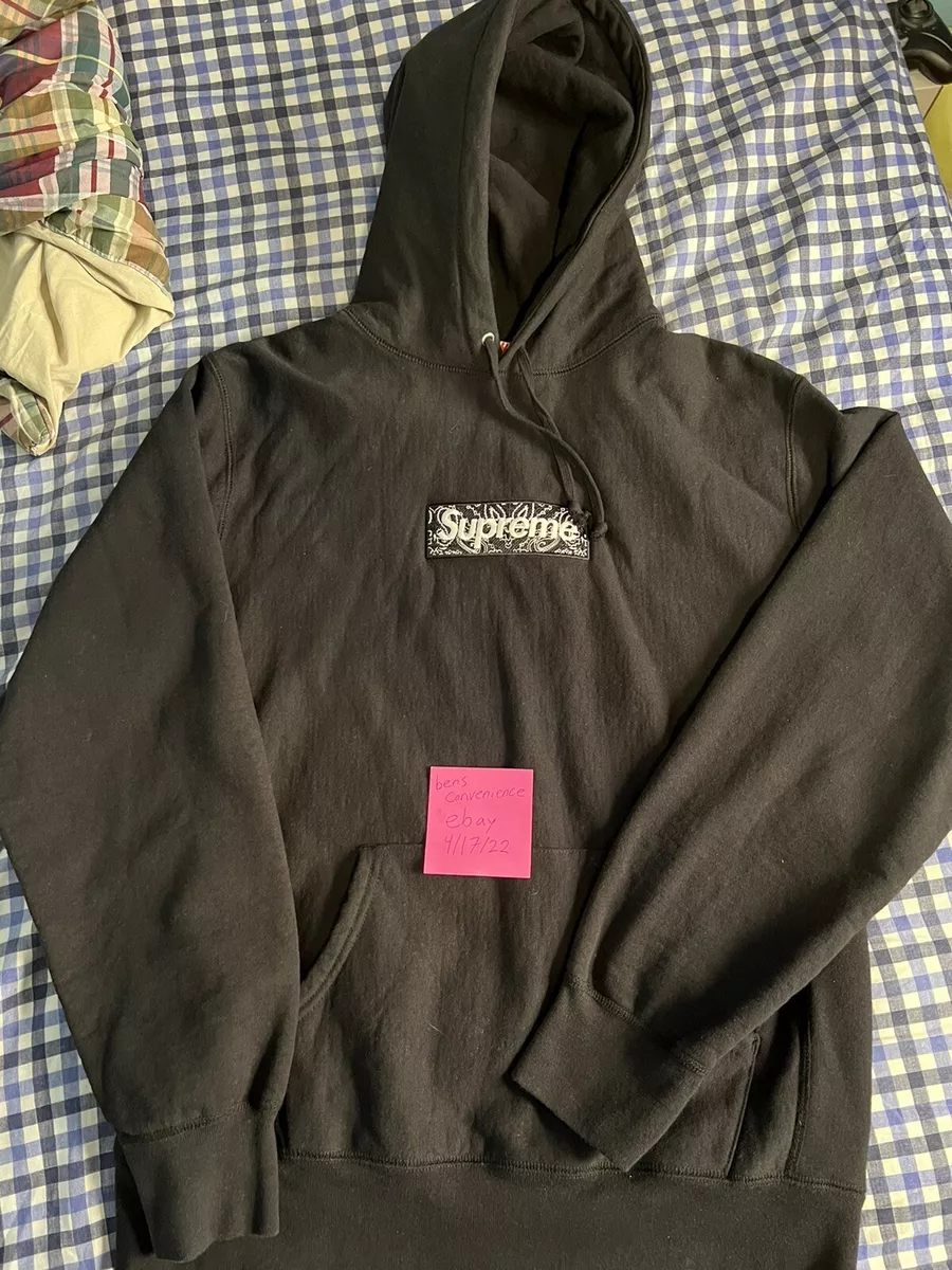 Supreme Bandana Box Logo FW19 Hoodie Size L Used | eBay