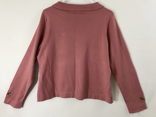 Axcess Liz Claiborne Long Sleeves Beaded/Embrodered Women’s Top Size XL - Picture 2 of 8
