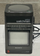 SONY MEGA WATCHMAN B W TV-FM-AM RECEIVER FD500 WORKS B553