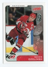 Sandis Ozolinsh 64 2001-02 Upper Deck Victory Carolina Hurricanes Card