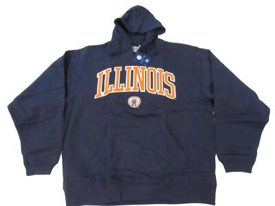 New Illinois Fighting Illini Mens Size L Large Blue Hoodie