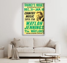 Sharkey's Nugget Waylon Jennings Concert Poster Reproduction Wall Poster