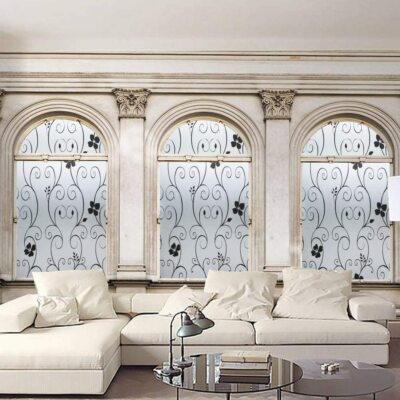 Milchglas Fensterfolie 95x110cm - Sichtschutz Mit UV-Schutz