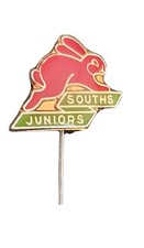 Vintage South Sydney Rabbitos Junior's Rugby League Collectable Surporters Pin