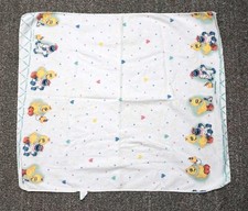 Vtg Riegel Sesame Street Baby Big Bird Cookie Monster Receiving Square Blanket