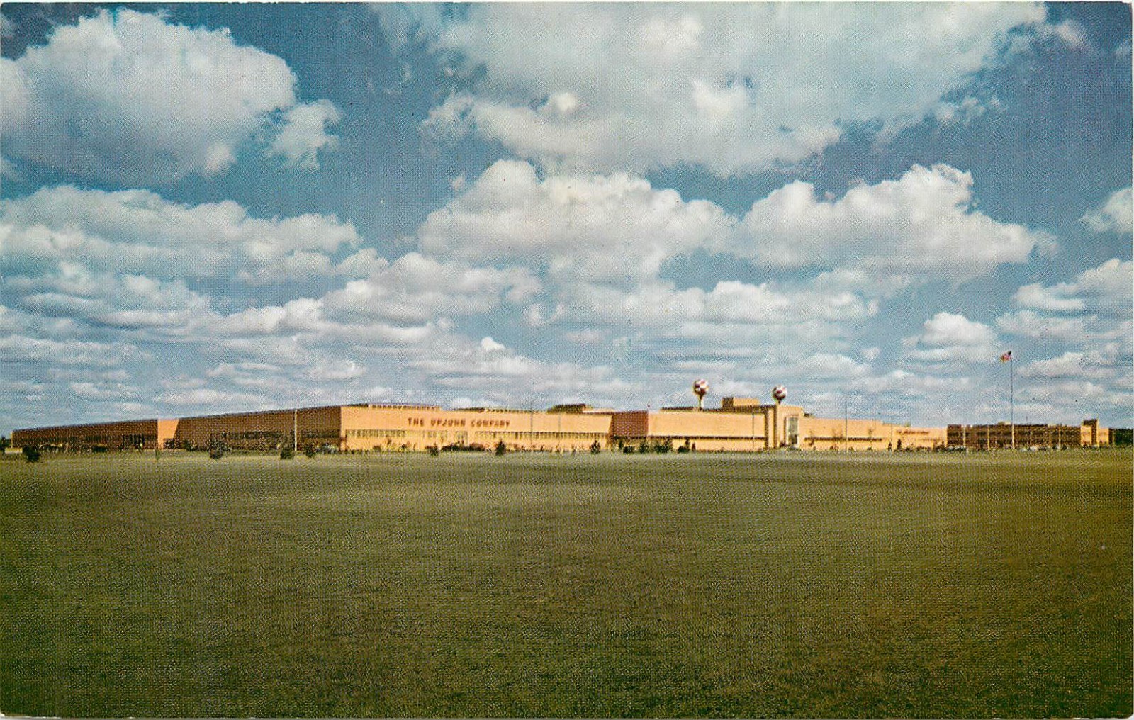 The Upjohn Company Manufacturing Building Kalamazoo MI MIchigan Postcard