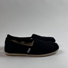 Toms Classic Canvas Women's Alpargata Paper Source Slip-On Flats Black