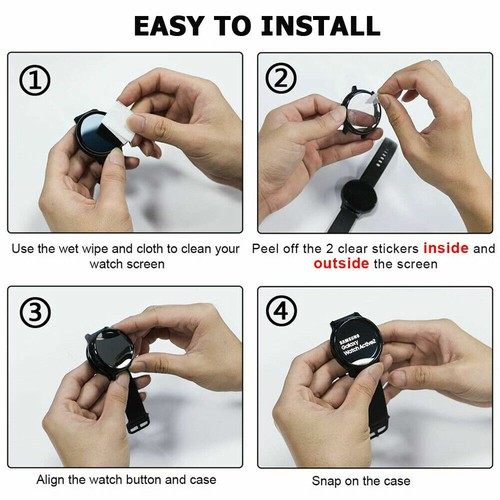 For Samsung Galaxy Watch Active 2 40 44MM Bumper Case Cover w/ Screen Protector - Picture 5 of 18