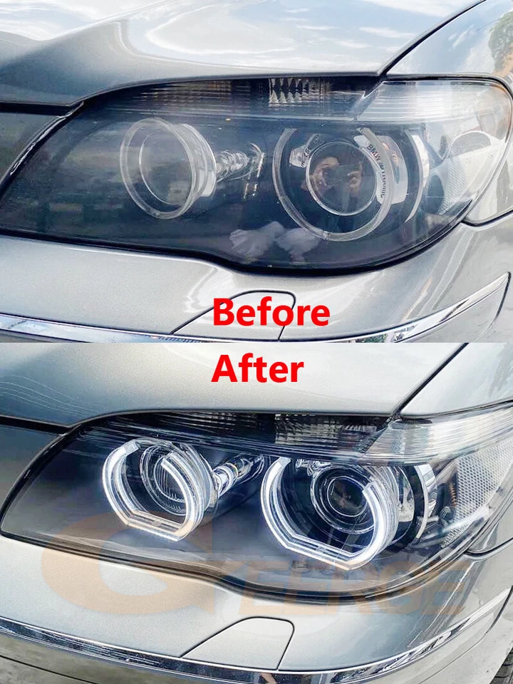 Anillos de halo ojos de ángel LED para BMW Serie 7 E66 E65 745i 750i 760i DRL DTM Foto 2 de 4