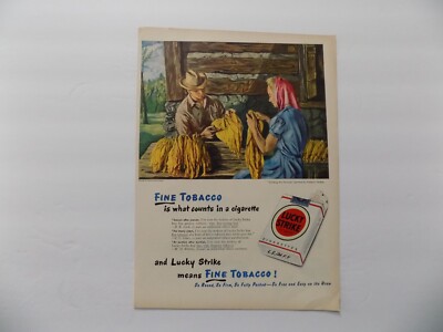 1947/L LUCKY STRIKE CIGARETTES GRADING THE HARVEST TOBACCO