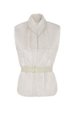 Hermès White Goatskin Gilet