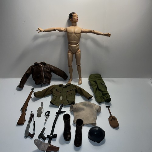Vintage GI Joe 12" Figur Patent Pending 1964 Painted Hair, Scar on face + acces - Bild 2 von 24