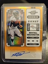 2022 Contenders Optic Football Montrell Washington AUTO Rookie Ticket Orange /50