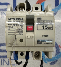 Mitsubishi NF30-FAU 15 Amp 3 pole Circuit Breaker NF30-FAU