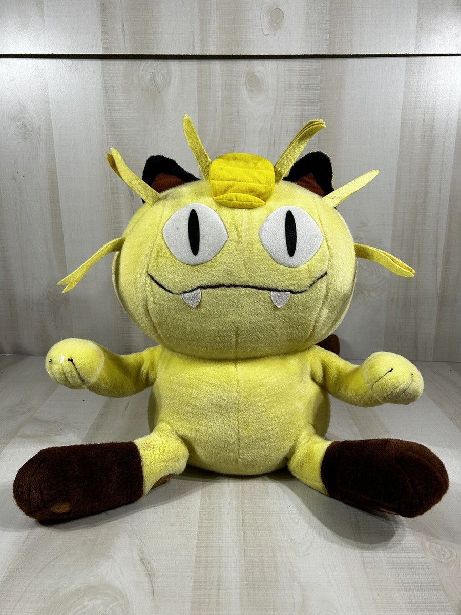 Rare 1999 jumbo 16 Pokemon Meowth 52 Plush Toy Hasbro Nintendo eBay
