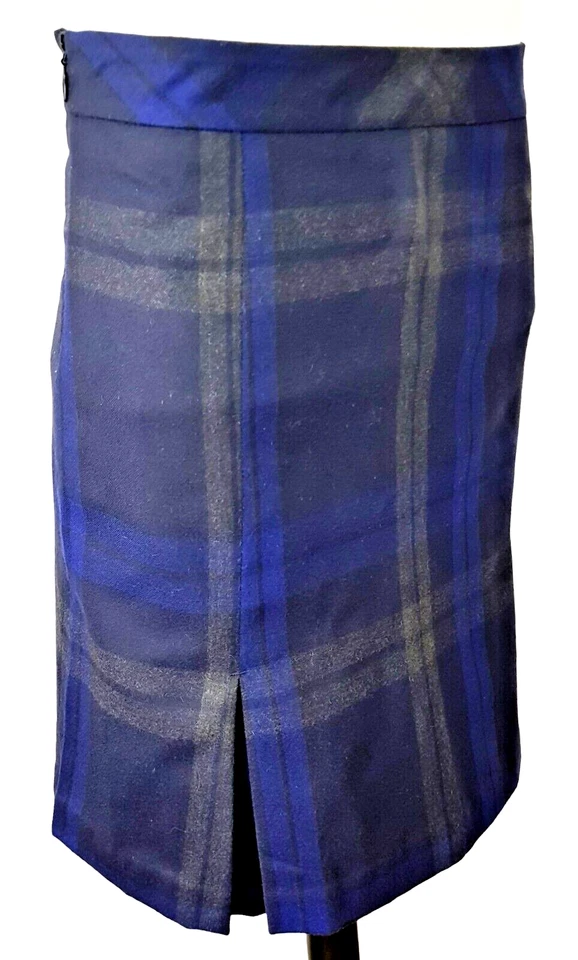 FALDA DE LANA PLISADA AZUL MUJER TOMMY HILFIGER - XS - US2 - UK6 - EU34 - PRECIO DE VENTA SUGERIDO POR EL FABRICANTE £129 Foto 2 de 4