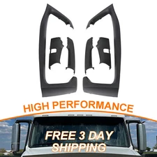 Black LH + RH Side Pair Mirror Arm Cover Set For Volvo VNL Truck 2004-2023