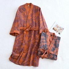 2026 Casual Bathrobe for Men Sleepwear Nightdress Robes Male Loose Bathrobe Skin