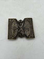Vintage Brass Colored Butterfly Belt Buckle