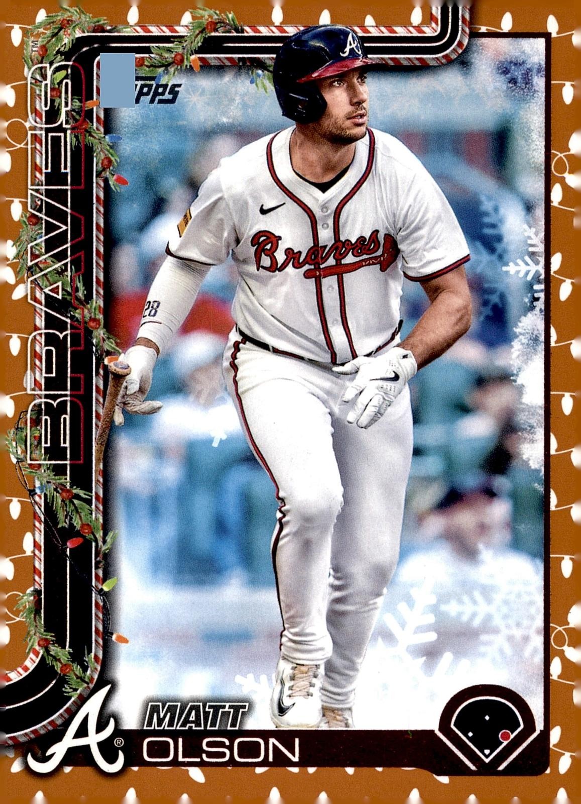 2025 Topps Holiday #H15 Matt Olson Gold Holiday Lights