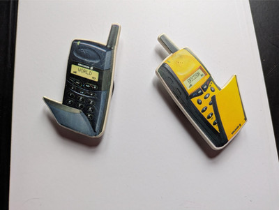 Sony Ericsson Klapphandy Handy Motiv Magnete x 2 Retro Vintage Nostalgie