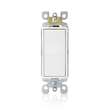 Leviton Decora 15 amps Single Pole Antimicrobial Treated Rocker AC Quiet Switch
