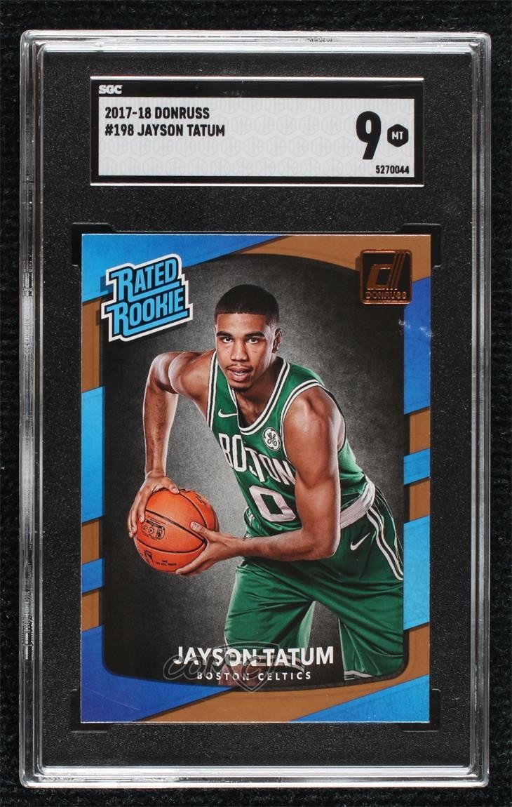 2017-18 Panini Donruss Rated Rookies Jayson Tatum #198 SGC 9 MINT 1bi3