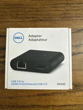 Dell USB 3.0 to HDMI/VGA/Ethernet/USB 2.0 Universal Adapter DA100