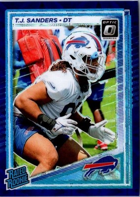 2025 Donruss Optic #226 T.J. Sanders Purple Shock
