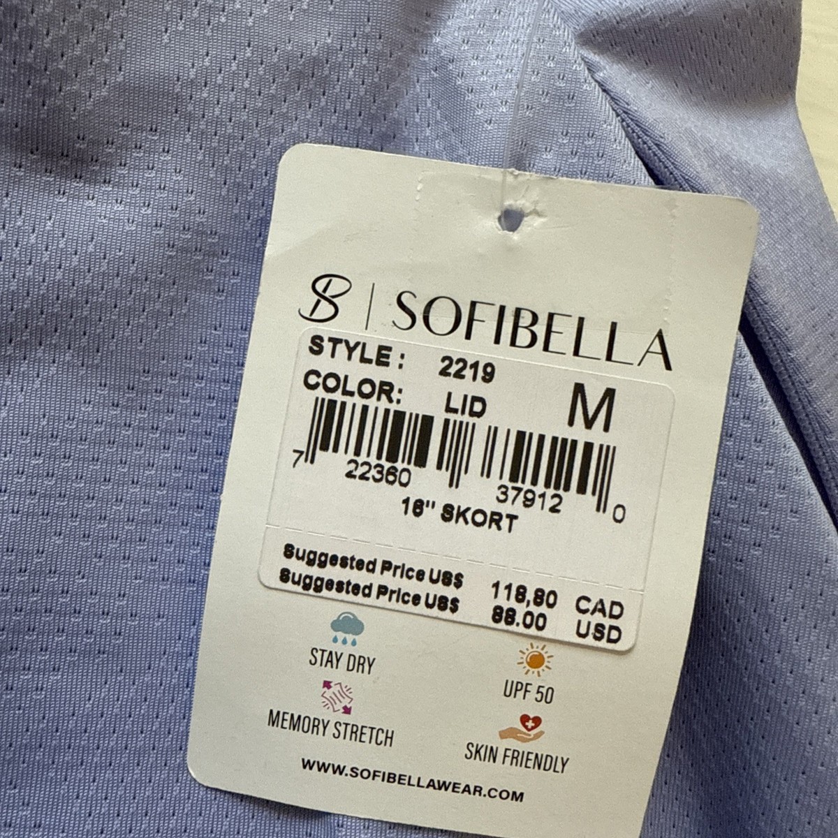 トリプルX Sofibella Ladies MEDIUM PURPLE Tennis Pickleball Golf Skort NEW
