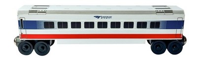 Amtrak Midwest Routes Siemens Venture Coach Wooden Train 7.5