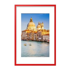 wyooxoo 24x36 Poster Frame Red Made of Solid Wood Picture Frames Display Picture