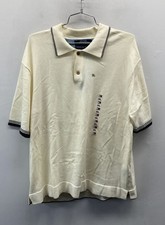 Tommy Hilfiger Men's Polo Shirt Cream Knit Short Sleeve Tipped Collar NWT Sz XL