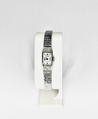 Vintage Gruen Petite Womens Cocktail Watch 17 Jewel Silver Tone 10K RGP