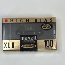 Maxell XLII 100 High Bias Audio Cassette Tape Type II IEC II Blank Sealed Japan