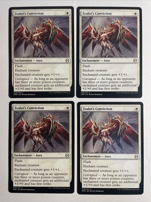 4x Mtg Phyrexia All Will Be One Zealot s Conviction NM/M Magic The Gathering