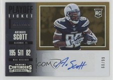 2017 Panini Contenders Playoff Ticket 60/99 Artavis Scott #276 Auto 01wi