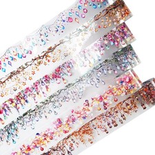 Light Surround PET Tape Set, 6 Rolls Holographic Ephemera for Junk Journaling...