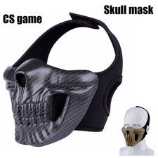 Hunting Tactical Skull Mask Halloween Cosplay CS Half Face Warm Protective Mask