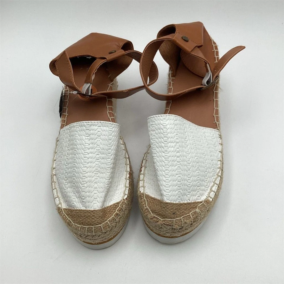 Sandalias de alpargata para mujer Nautica blancas/coñac talla 11 informales de verano Foto 3 de 4
