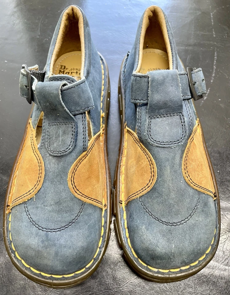 Sandalias de Colección Dr. Martens Ranger, Inglaterra, Talla 13 Juveniles, Cuero Azul/Tostado  Foto 2 de 4